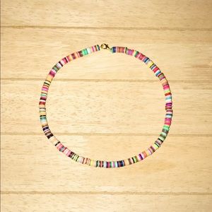 Hand-Made Clay Bead Necklace